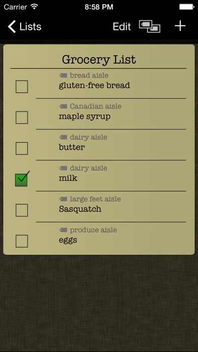 Emulate iPhone app Simple Grocery List using MyAndroid Emulate iPhone app Simple Grocery List using MyAndroid