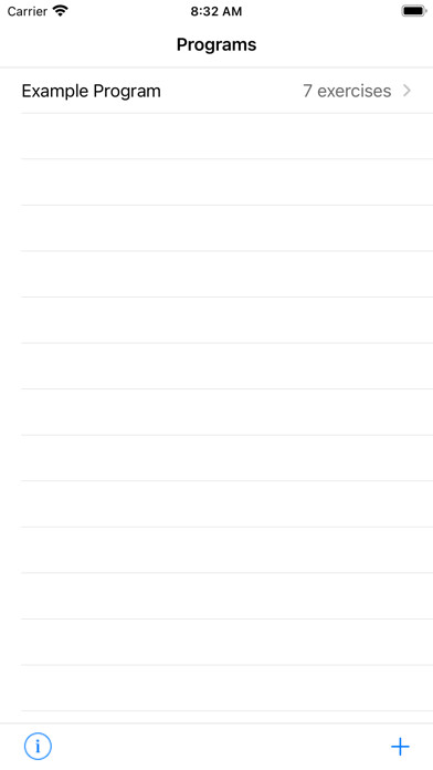 Emulate iPhone app Simple Gym Trainer using MyAndroid
