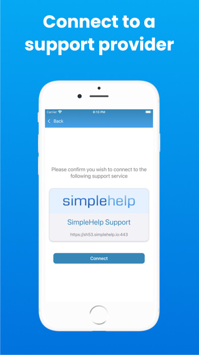 Emulate iPhone app SimpleHelp Remote Support using MyAndroid Emulate iPhone app SimpleHelp Remote Support using MyAndroid