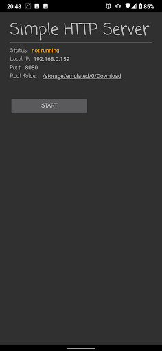 Emulate Android APK SimpleHTTPServer