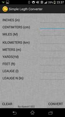 Emulate Android APK Simple Length Converter Emulate Android APK Simple Length Converter