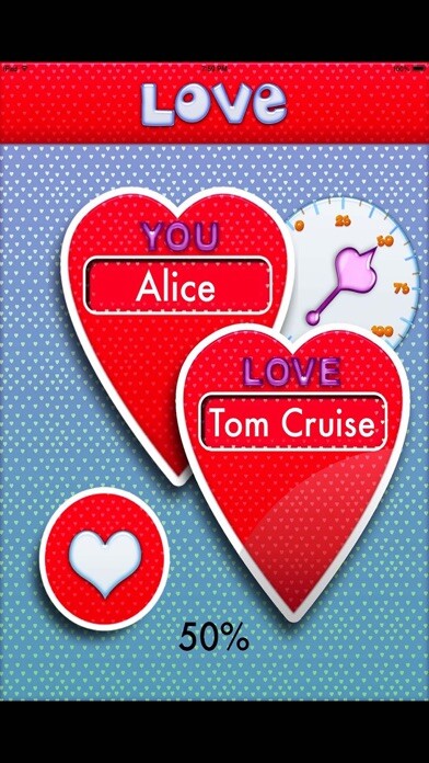 Emulate iPhone app Simple Love Meter - Love Match Test Percentage Calculator using MyAndroid Emulate iPhone app Simple Love Meter - Love Match Test Percentage Calculator using MyAndroid