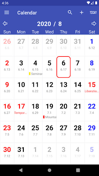 Run android online APK Simple lunar calendar from MyAndroid or emulate Simple lunar calendar using MyAndroid