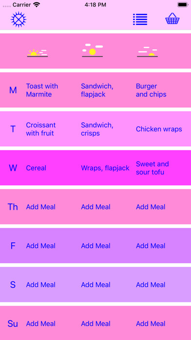 Emulate iPhone app Simple Meal Planner using MyAndroid Emulate iPhone app Simple Meal Planner using MyAndroid