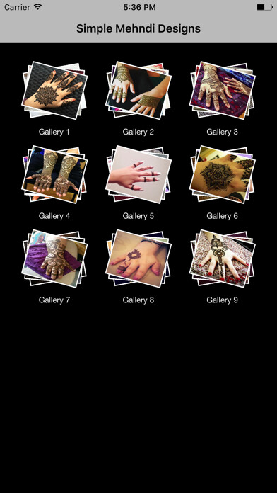 Emulate iPhone app Simple Mehndi Designs using MyAndroid