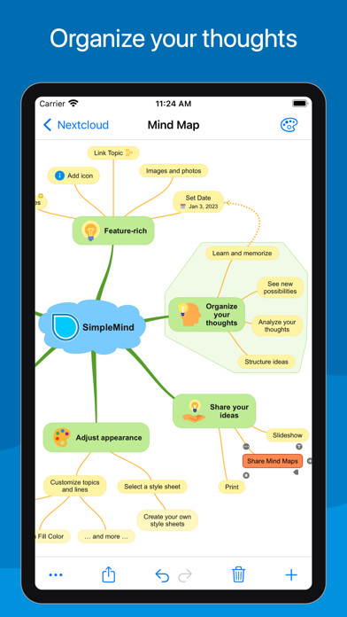 Emulate iPhone app SimpleMind - Mind Mapping using MyAndroid