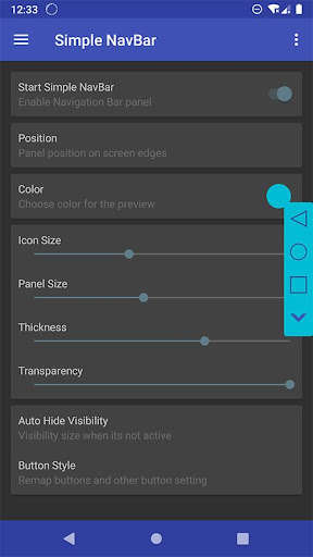 Run android online APK Simple Navigation Bar - Floating Back key from MyAndroid or emulate Simple Navigation Bar - Floating Back key using MyAndroid Run android online APK Simple Navigation Bar - Floating Back key from MyAndroid or emulate Simple Navigation Bar - Floating Back key using MyAndroid