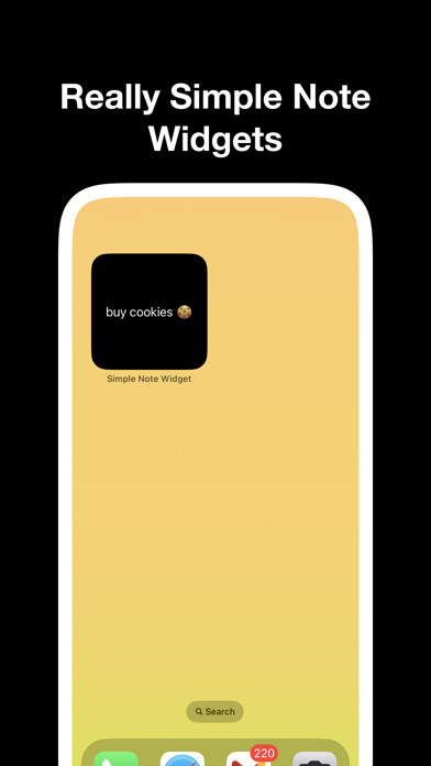 Emulate Android APK Simple Note Widget