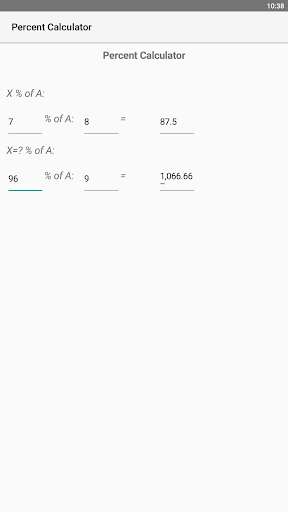 Emulate Android APK Simple percent calculator Emulate Android APK Simple percent calculator