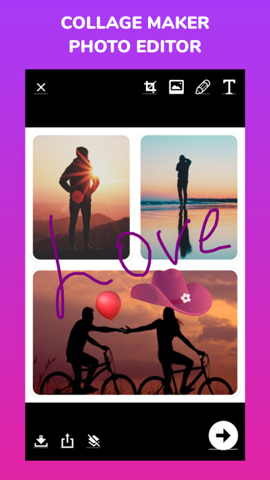 Emulate iPhone app Simple Photo Collage Editor using MyAndroid