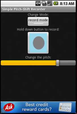Emulate Android APK Simple Pitch-Shift Recorder