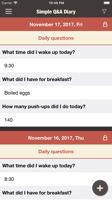 Emulate iPhone app Simple Q&A Diary using MyAndroid Emulate iPhone app Simple Q&A Diary using MyAndroid