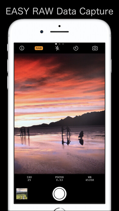 Emulate iPhone app Simple RAW Camera using MyAndroid