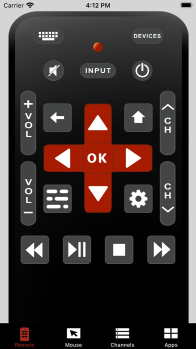 Emulate iPhone app Simple Remote for LG Smart TV using MyAndroid