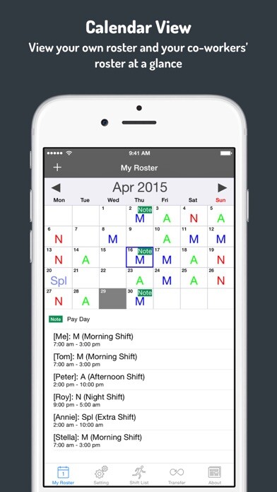 Emulate iPhone app Simple Roster using MyAndroid Emulate iPhone app Simple Roster using MyAndroid