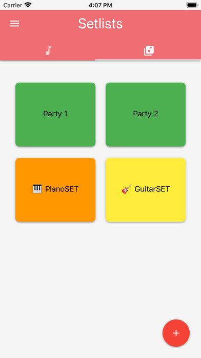 Emulate iPhone app SimpleSetlist using MyAndroid