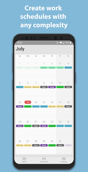 Run android online APK Simple Shift - work schedule from MyAndroid or emulate Simple Shift - work schedule using MyAndroid