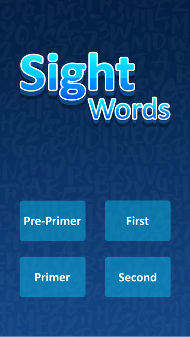 Emulate iPhone app Simple Sight Words using MyAndroid