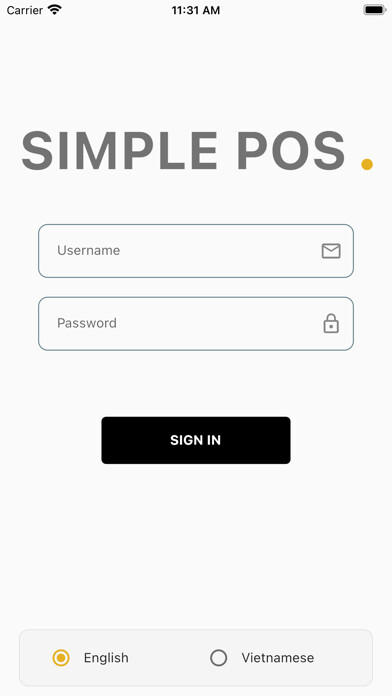Emulate iPhone app Simple Smart POS using MyAndroid