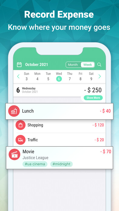 Emulate iPhone app Simple Spender 2 using MyAndroid