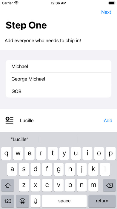 Emulate iPhone app Simple Split using MyAndroid