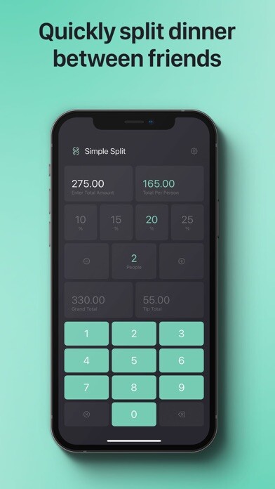 Emulate iPhone app Simple Split Tip Calculator using MyAndroid