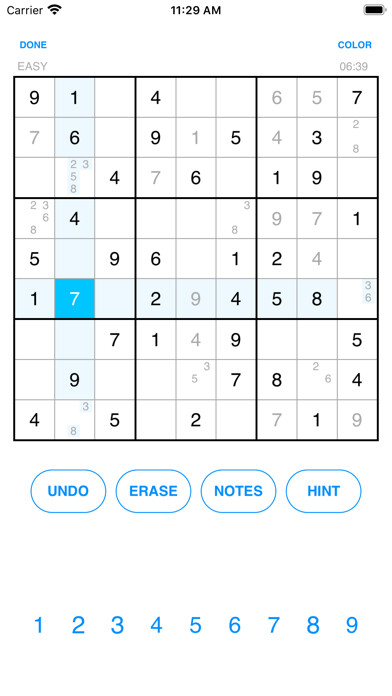 Emulate iPhone app Simple Sudoku Game using MyAndroid