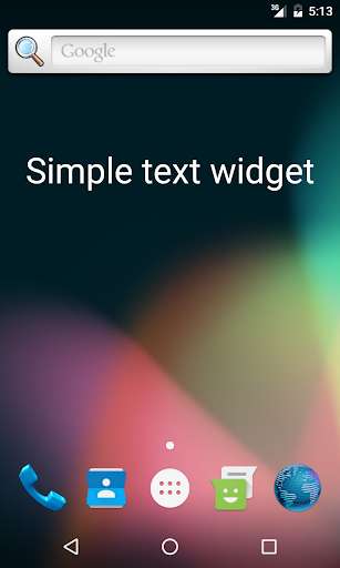 Emulate Android APK Simple Text Widget Emulate Android APK Simple Text Widget