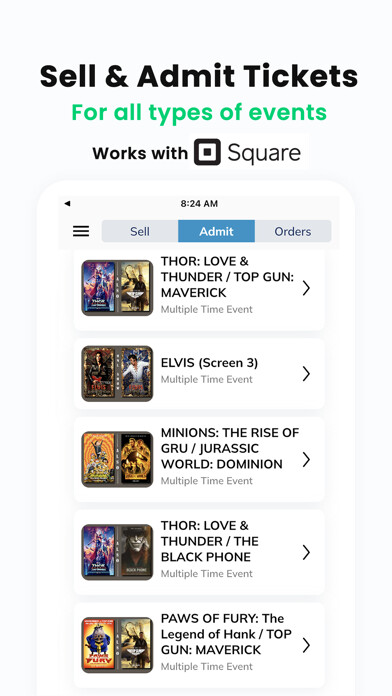 Emulate iPhone app SimpleTix Organizer using MyAndroid