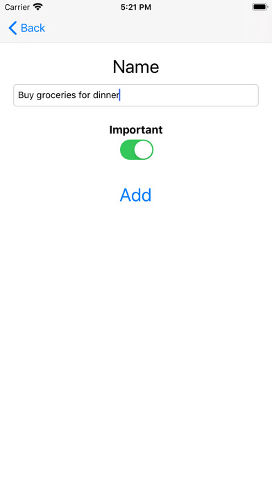 Emulate iPhone app Simple To Do Organizer using MyAndroid