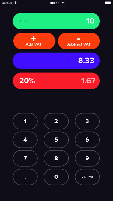 Emulate iPhone app Simple VAT using MyAndroid