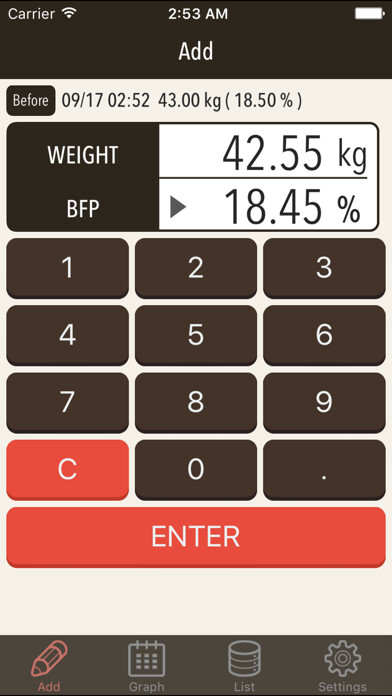 Emulate iPhone app Simple Weight Recorder using MyAndroid Emulate iPhone app Simple Weight Recorder using MyAndroid