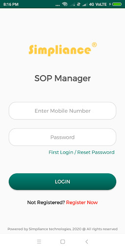 Run android online APK Simpliance - SOP Manager from MyAndroid or emulate Simpliance - SOP Manager using MyAndroid