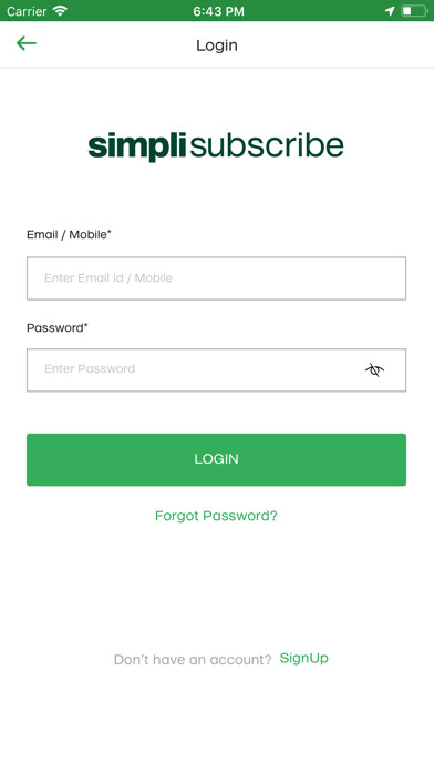 Emulate iPhone app SimpliSubscribe using MyAndroid