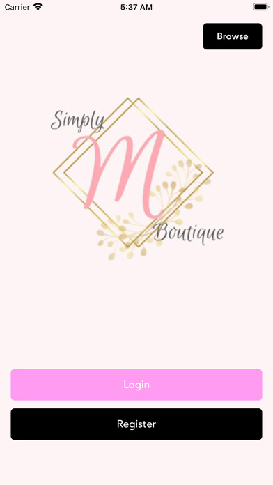 Emulate iPhone app Simply M Boutique using MyAndroid