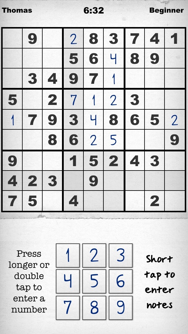 Emulate iPhone app Simply Sudoku - the App using MyAndroid