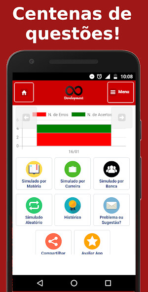 Run android online APK Simulado Concurso INSS from MyAndroid or emulate Simulado Concurso INSS using MyAndroid