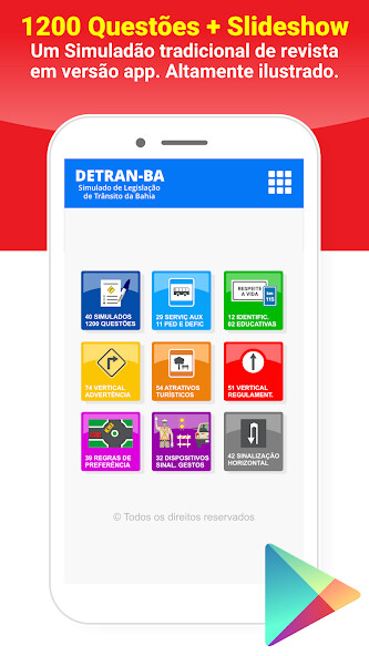 Run android online APK Simulado Detran BA CNH 2022 from MyAndroid or emulate Simulado Detran BA CNH 2022 using MyAndroid