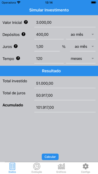 Emulate iPhone app Simulador de investimentos Pro using MyAndroid Emulate iPhone app Simulador de investimentos Pro using MyAndroid