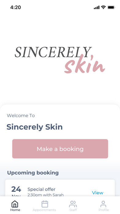 Emulate iPhone app Sincerely Skin using MyAndroid