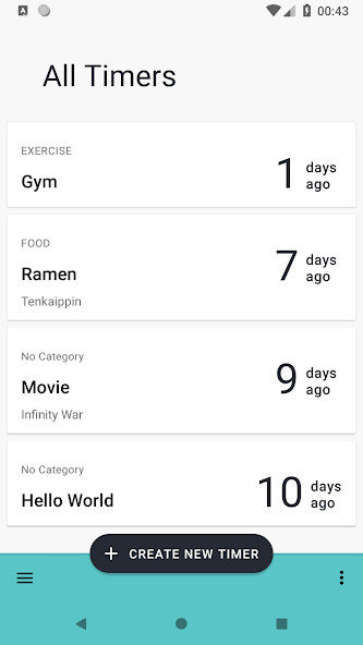 Run android online APK SinceTimer - last time tracker from MyAndroid or emulate SinceTimer - last time tracker using MyAndroid Run android online APK SinceTimer - last time tracker from MyAndroid or emulate SinceTimer - last time tracker using MyAndroid