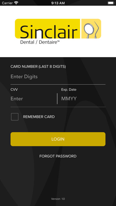 Emulate iPhone app Sinclair Balance Checker using MyAndroid