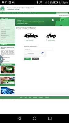 Emulate Android APK Sindh Vehicle Reg Check