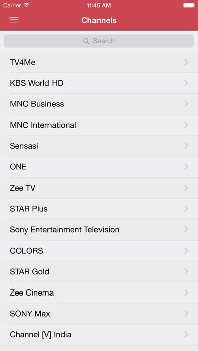 Emulate iPhone app Singaporean Television Free using MyAndroid