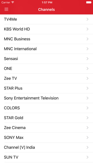 Emulate iPhone app Singaporean Television Guide using MyAndroid