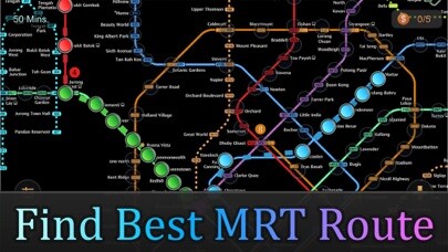 Emulate iPhone app Singapore MRT Map Route(Pro) using MyAndroid