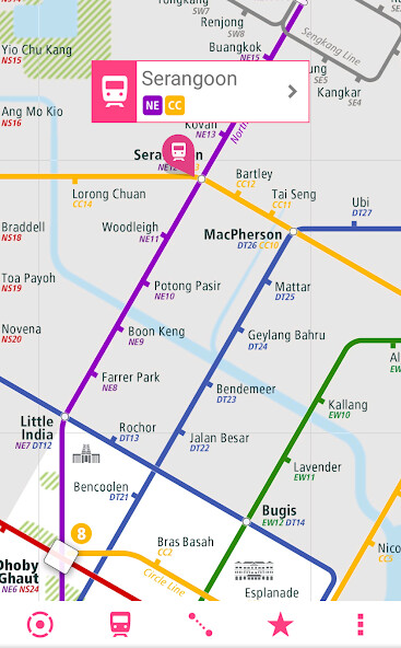 Emulate Android APK Singapore Rail Map