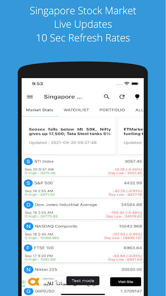 Run android online APK Singapore Stock Market from MyAndroid or emulate Singapore Stock Market using MyAndroid