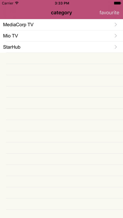 Emulate iPhone app Singapore TV Guide using MyAndroid