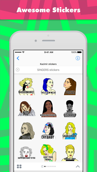 Emulate iPhone app SINGERS stickers stickers by Kazimir stickers using MyAndroid Emulate iPhone app SINGERS stickers stickers by Kazimir stickers using MyAndroid